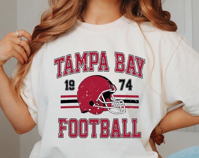 Vintage Style Tampa Bay Football Shirt, Comfort Colors Tampa Bay Football Shirt, Distressed Tampa Bay Football Shirt, Sunday Football Shirt