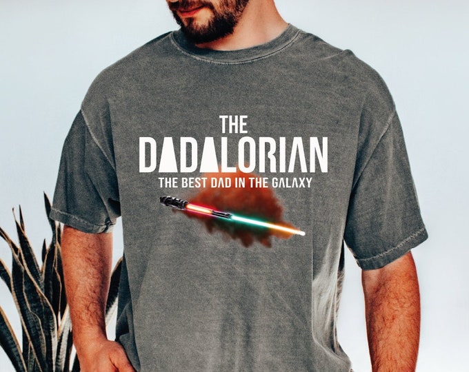 Dadalorian Shirt, Colorful Star Wars Light Saber Tee, Husband Gift, Father's Day Gift, Gift for Him, Gift for Father, Dad Gift, The Best Dad