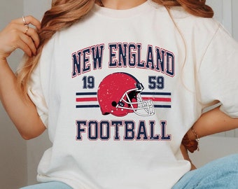 Vintage Style New England Football Shirt, New England Football Shirt, Comfort Colors New England Football Shirt, Sunday Football, Game Day