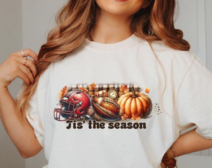 Tis the Season Shirt, Fall Football Shirt, Thankful T-Shirt, Pumpkin Spice Shirt, Halloween Shirt, Spooky Season, Fall Pumpkin, Gift For Her