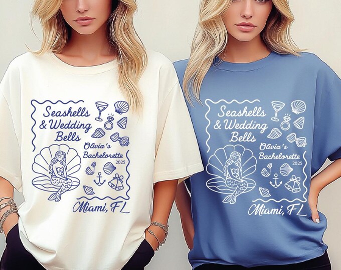 Mermaid Bachelorette Shirts, Comfort Colors Beach Bachelorette Tshirts, Mermaid Bach Shirt, Coastal Bachelorette Tees, Tropical Bach Party