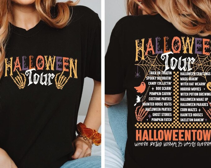 Comfort Colors Halloween Tour Shirt, Halloween Pumpkin Shirt, Halloween Shirt, Halloween Party Tee, Gift for Halloween, Witchy Shirt, Trendy