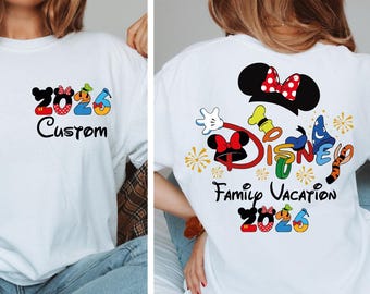 Disney 2026 Family Vacation Shirt, Disney Vacation 2026 Shirt, Disneyland Family Trip Shirt, Custom Mickey Minnie Trip Shirt, Disney Couple