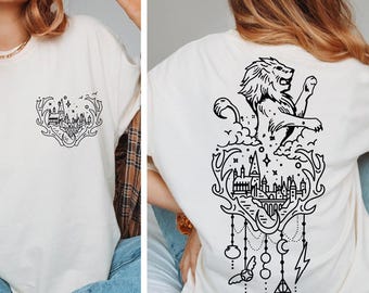 Camiseta de la Escuela de Magia, Camiseta personalizada del Castillo Mágico, Camiseta de la Casa del Mago, Universal Studios, Camiseta del Castillo Mágico, Camiseta Mágica, Grfdor, BP
