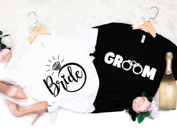 Bride and Groom Shirt, Wedding Shirt, Bride Groom Shirt Set, Bride and Groom Gift, Bride To Be Shirt, Bride and Groom To Be Shirt, Mr.& Mrs.