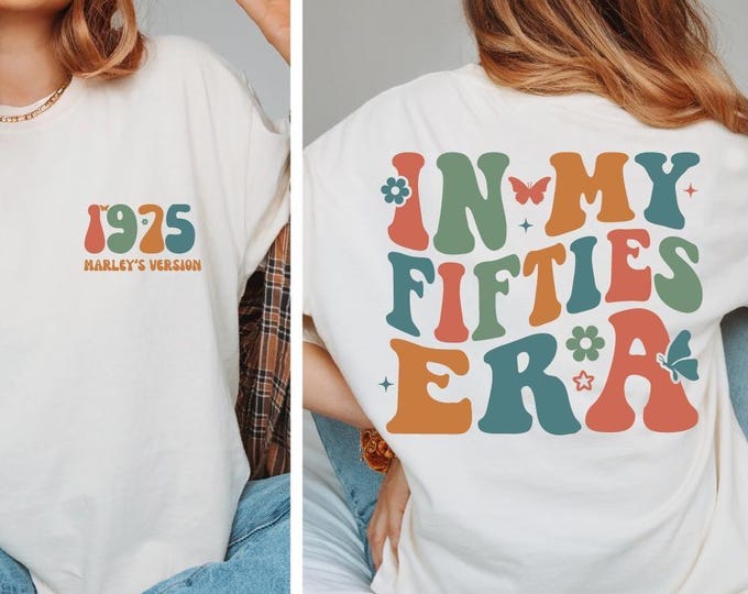 Custom In My Fifties Era Shirt, 50th Birthday Shirt, In My Fifties Era Shirt, Personalized Birthday Tee, 50th Birthday Gift, Custom Bday, BP