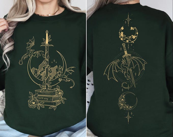 Fourth Wing Sweatshirt, Dragon Rider Hoodie, Basgiath War College Sweater, The Empyrean Series, Violet Sorrengail Fantasy Book, Bookish, BP