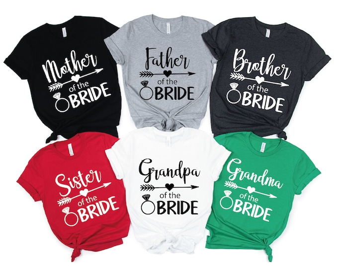 Custom Bridal Family Shirt, Bride Family Squad Shirt, Bride Shirt, Bridal Gift, Wedding Gift, Bridal Party T-shirt, Bachelorette Party Shirt
