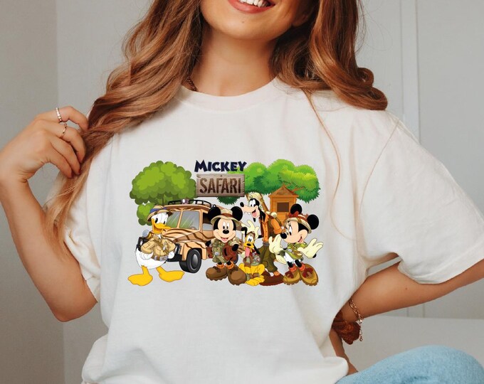 Mickey Mouse and Friends Animal Kingdom Shirt, Mickey Safari Shirt, Safari Mode Shirt, Disneyland Trip Family Vacation, Disney Safari Shirts