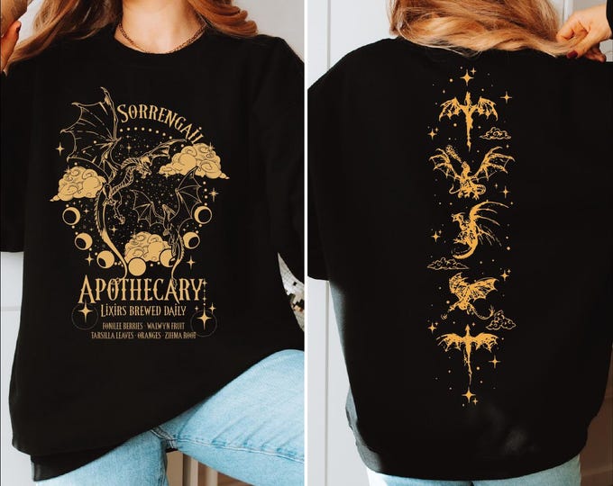 Sorrengail Apothecary Sweatshirt, Fourth Wing Hoodie, Dragon Rider Sweatshirt, Book Lover Gift, Book Lover Sweater, Die Or Fly Sweater, BP