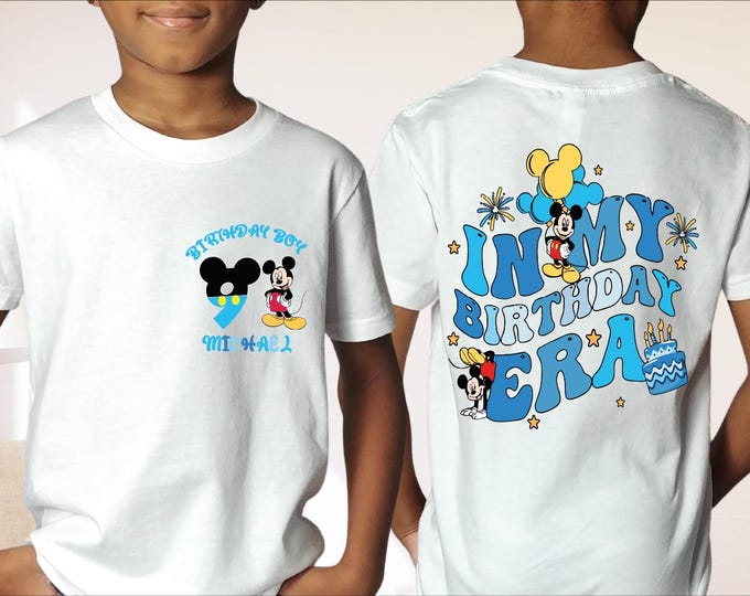Disney Birthday Boy Shirt, Custom In My Birthday Boy Era Tee, Mickey Birthday Boy Shirt, Birthday Boy Shirt, Mickey Mouse Birthday Party, BP