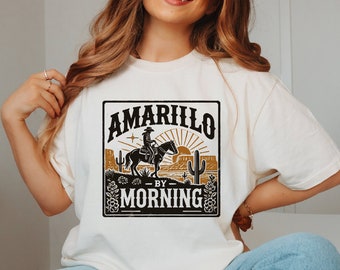Amarillo By Morning Shirt, Amarillo Shirt, Country Shirt, Texas Shirt, Country Music Shirt, Western Shirt, Country Music T shirt, Cowboy Tee