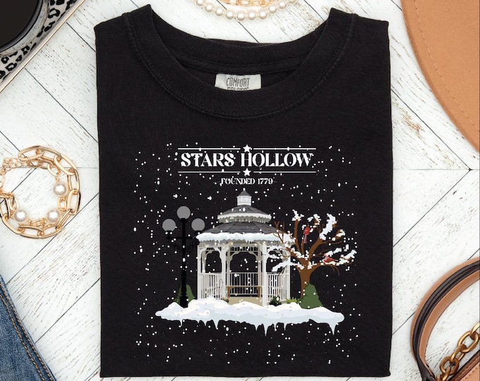 Stars Hollow Christmas Sweatshirt: Comfort Colors Winter Festival Shirt