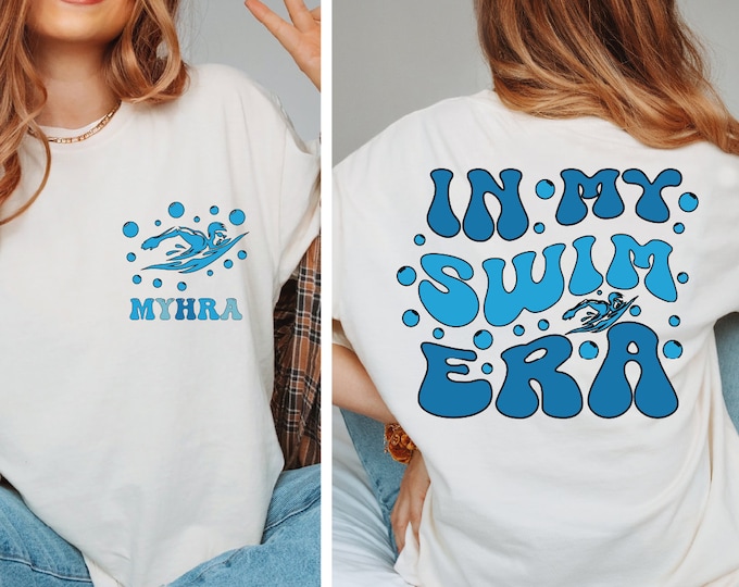 Custom In My Swim Era Shirt, In My Swim Era Shirt, Custom Swim Shirt, Swim Team Shirt, Swimmer Tee, Custom Name Shirt, Gift For Swimmer, BP