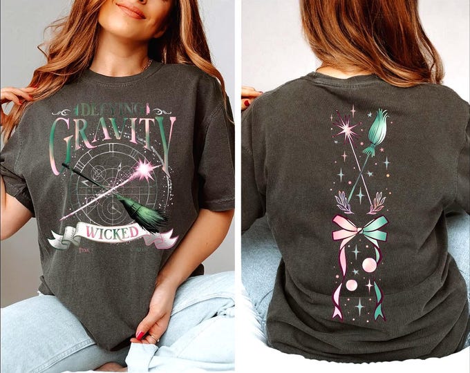 Changed For Good Shirt, Comfort Colors Wizard Fan Gift,  Defy Gravity Shirt, Wizard of Oz Shirt, Musical Movie Lover, Pink And Green Tee, BP
