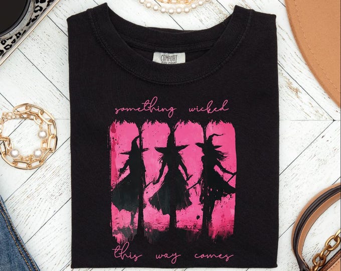Comfort Colors Halloween Witch Shirt, Witch T-shirt, Halloween Women Shirt, Witchy Vibes Shirt, Gift for Women, Funny Halloween Witch Tee