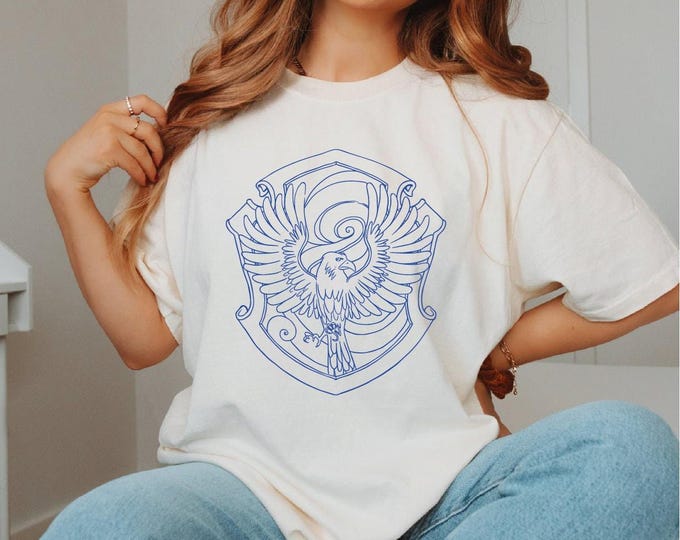 Personalized Blue House Shirt, Wizard School Shirt, Wizard House Tshirt, Universal Studios Shirt, Magic School Shirt, Magical School, Rvnclw