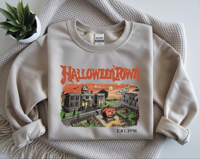 Halloweentown Est 1998 Sweatshirt, Halloweentown University Shirt, Retro Halloweentown Sweatshirt, Fall Sweatshirt, Halloween Sweatshirt