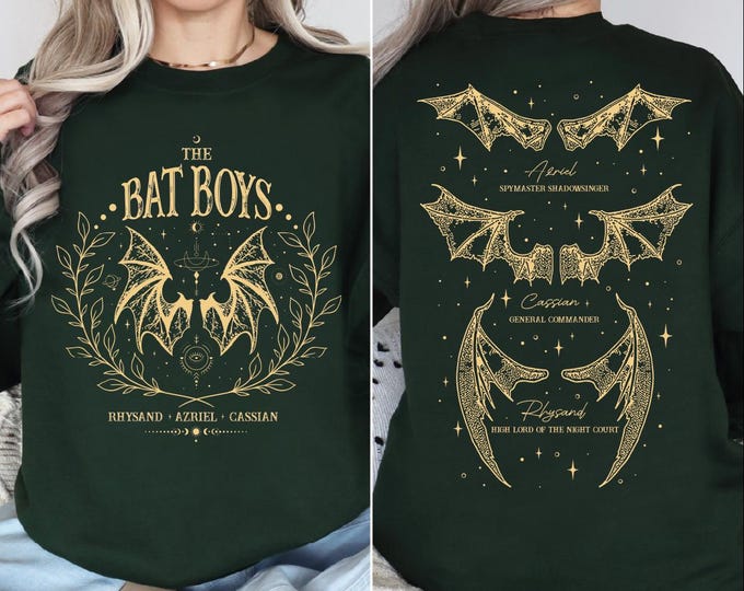 The Bat Boys Sweatshirt, Vintage Acotar Bookish Sweater, Bat Boys Wings Hoodie, A Court of Thorn Roses Sweater, Gift For Bookworm Hoodie,BP