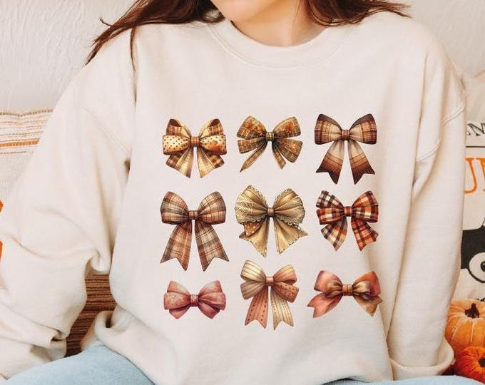 Fall Coquette Sweatshirt, Coquette Hoodie, Fall Vibes Sweatshirt, Autumn Sweatshirt Coquette Bow Sweater, Cute Fall Hoodie, Pumpkin Bow Tee