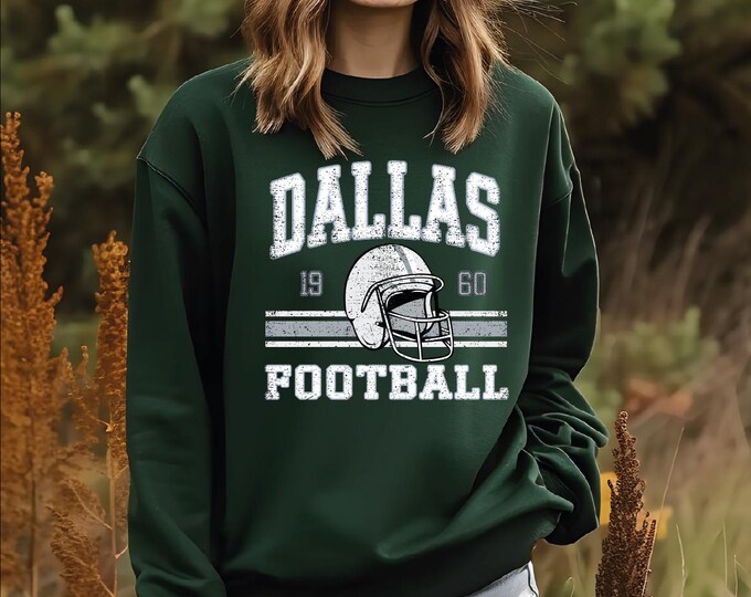 Vintage Dallas Football Sweatshirt, Dallas Football Sweatshirt, Dallas Sunday Football, Women Dallas Tailgate Hoodie, Dallas Football Fans