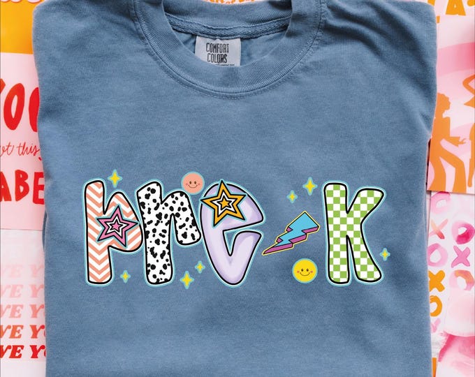 Comfort Colors PreK Teacher Shirt, Pre-k Shirt, Prek Teacher Shirts, Prek Graduate Shirt, First Day Of Pre-k Shirt, Back To School Shirt