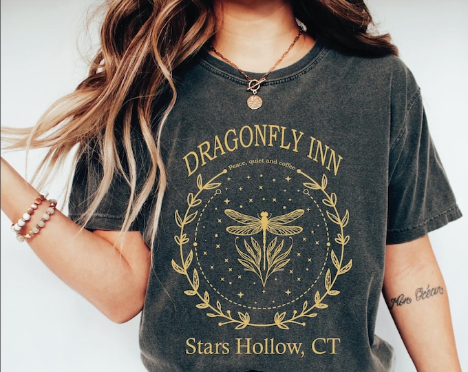 Dragonfly Inn Shirt, Stars Hollow Comfort Colors Shirt, Custom Stars Hollow Shirt, Lukes Diner Tee, Luke's Diner Coffee