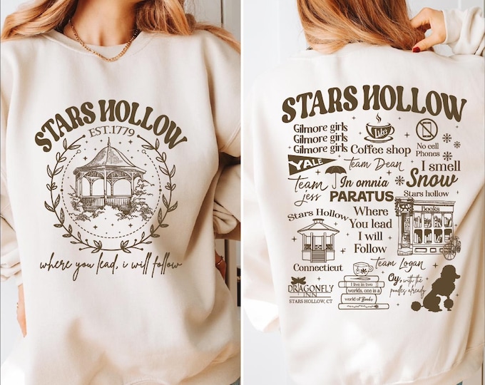 Stars Hollow Sweatshirt: Retro Luke's Diner Hoodie, Fall Sweater