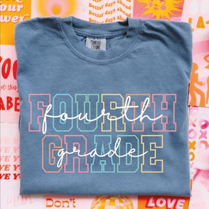 Comfort Colors Fourth Grade Teacher Shirt