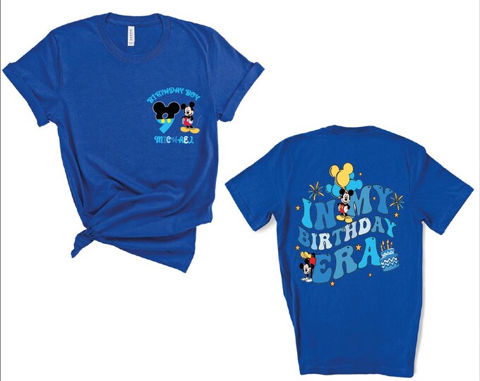 Disney Birthday Boy Shirt, Custom In My Birthday Boy Era Tee, Mickey Birthday Boy Shirt, Birthday Boy Shirt, Mickey Mouse Birthday Party, BP