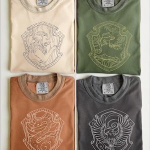 Comfort Colors Custom Wizard House Shirt, Wizard School Shirt, Wizarding House Tshirt, Universal Studios Shirt, Magic School Shirt, Unisex