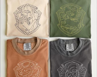 Comfort Colors Custom Wizard House Shirt, Wizard School Shirt, Wizarding House Tshirt, Universal Studios Shirt, Magic School Shirt, Unisex