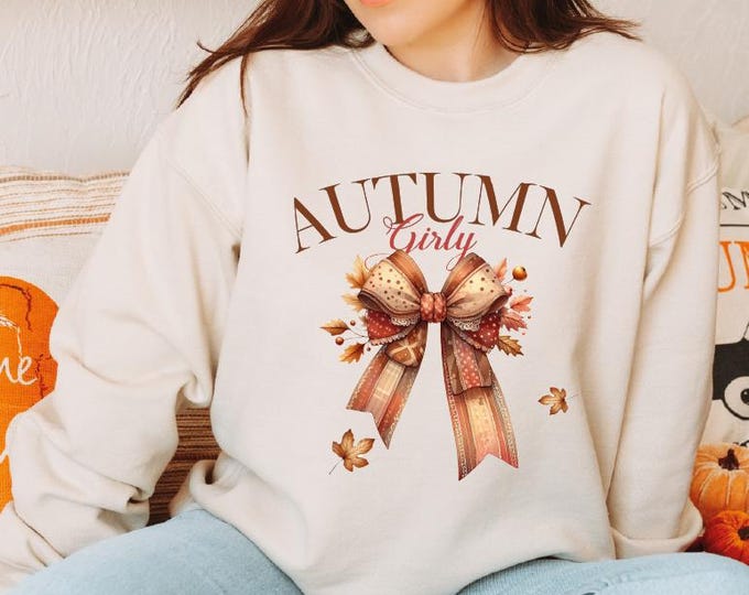 Retro Fall Sweatshirt, Coquette Autumn Girly Sweatshirt, Fall Coquette Hoodie, Cozy Season Sweater, Autumn Vibes Shirt, Fall Pumpkin Sweater