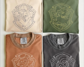 Comfort Colors Wizard House Shirt, Magic School Unisex T-Shirt, Wizard School T-shirt, Custom Wizard House Shirt, Hfpf,Sltn,Rncw,Gfdr Shirt