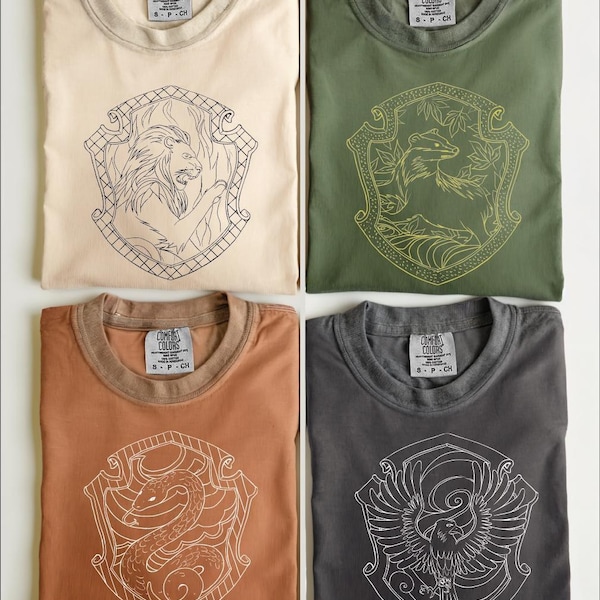 Comfort Colors Wizard House Shirt, Magic School Unisex T-Shirt, Wizard School T-shirt, Custom Wizard House Shirt, Hfpf,Sltn,Rncw,Gfdr Shirt