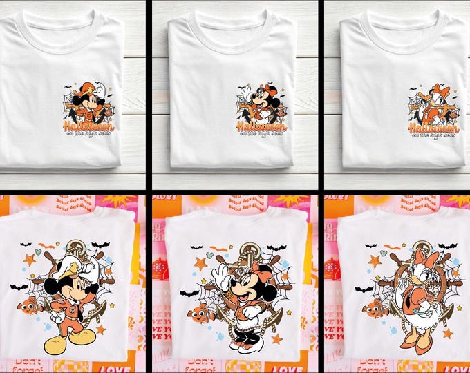 2-Sided Custom Disney Mickey & Friends Halloween Shirt, Disney Halloween On The High Seas Shirt, Disneyland Family Matching, Disney Trip, BP