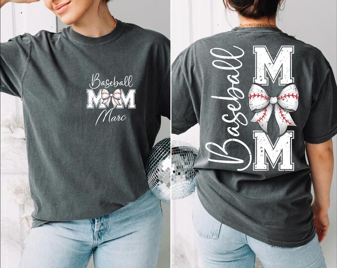 Custom Baseball Mom Sweatshirt, Retro Baseball Sweater, Custom Baseball Sweater, Game Day, Baseball Mom Gift, Retro Baseball Mom Hoodie, BP