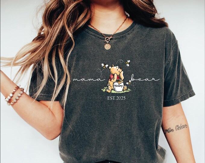 Custom Winnie The Pooh Family Shirt: Mama, Papa, Grandma, Grandpa
