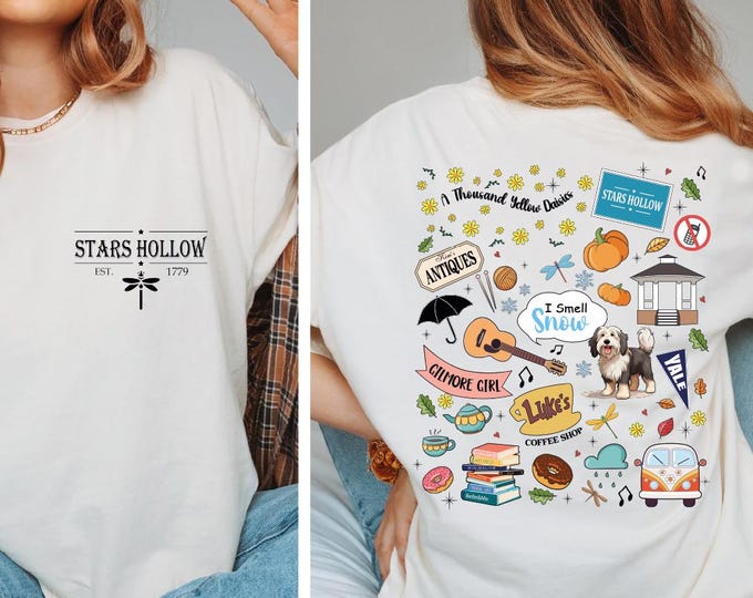 Stars Hollow Shirt, Thousand Yellow Daisies Shirt, Fall Vibes, Luke's Diner Coffee, Tv Show Fans Gift, Dragonfly, BP