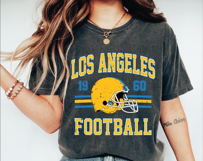 Los Angeles Football Vintage Style Comfort Colors Shirt, Los Angeles Football Shirt, Retro Los Angeles Football Gift, Los Angeles T-Shirt