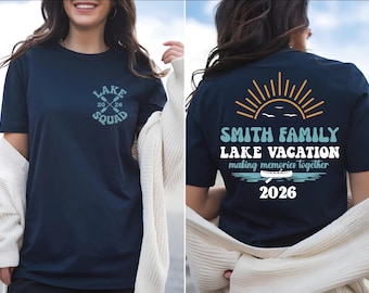 Camiseta personalizada para vacaciones en el lago, camiseta a juego para el viaje de verano de 2026, camiseta para el equipo del lago, camiseta familiar para vacaciones en el lago