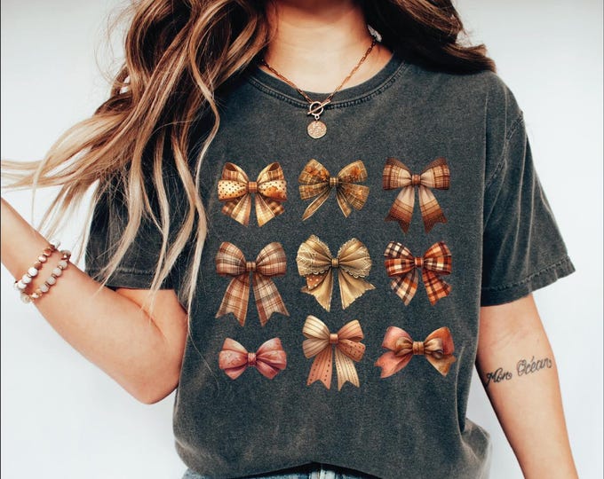 Fall Coquette Shirt, Coquette Shirt, Fall Shirt, Autumn Shirt, Autumn Pumpkin Shirt, Coquette Bow Shirt, Cute Fall Shirt, Fall Vibes Shirt