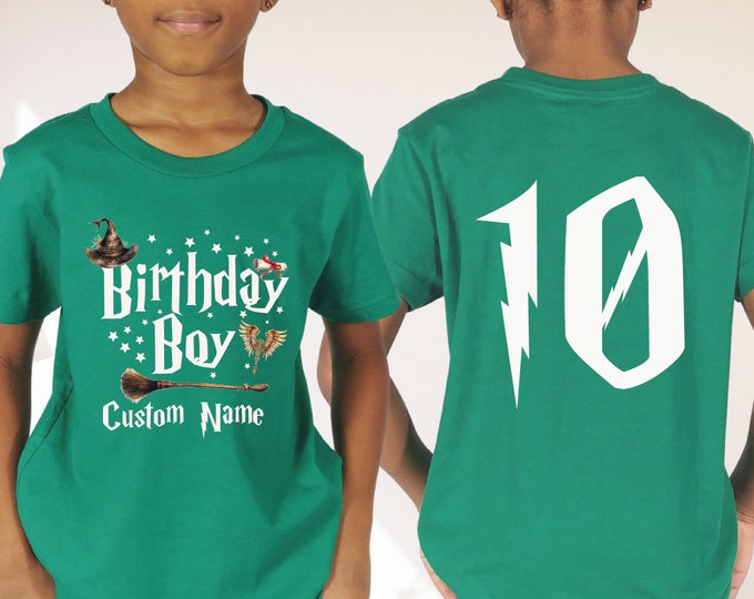 Custom Name Birthday Boy Shirt, Magic Birthday Shirt, Wizard Birthday Shirt, Birthday Gift For Boys, Custom Age Birthday Boy T-shirt, BP