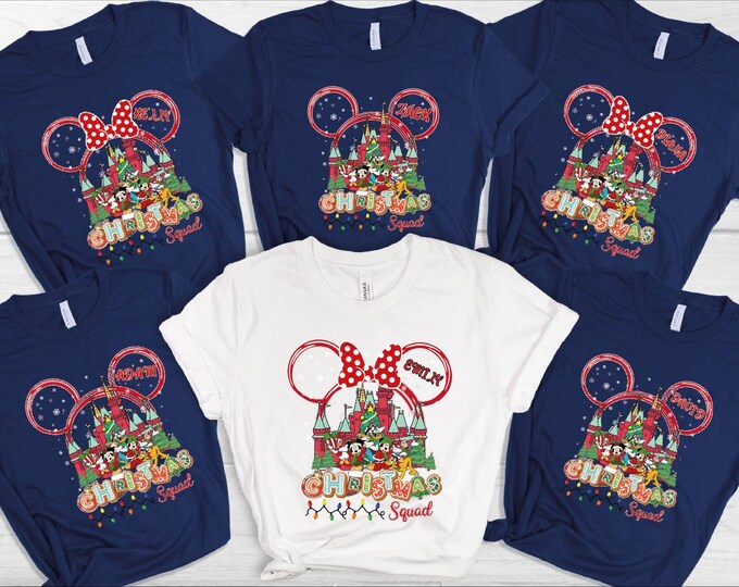 Custom Disney Family Christmas Shirt, Mickey's Very Merry Christmas Party 2025 Shirt, Christmas Squad Shirt, Christmas Family Matching Shirt