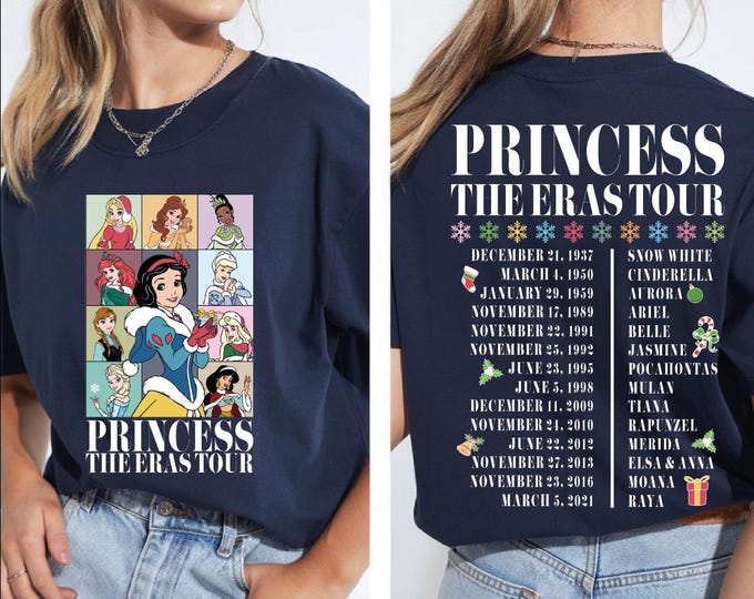 Princess Eras Tour Shirt, Disney Princess Tour Comfort Colors Tee, Disney Princess Characters Shirt, Disney Girl Trip Shirt, Disney Shirt,BP