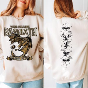Dragon Rider Sweatshirt, Basgiath War College Fourth Wing Hoodie, Xaden Riorson,Violet Sorrengail, Booking Hoodie, Romantasy Fantasy Book,BP