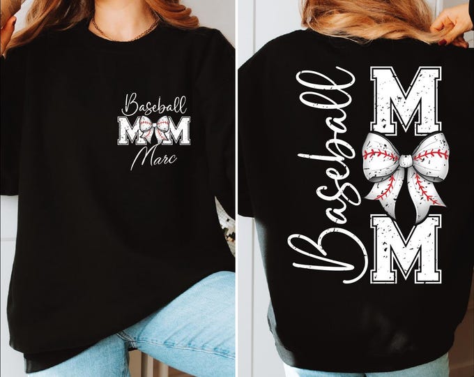 Custom Baseball Mom Shirt, Retro Baseball Shirt, Custom Baseball Shirt, Gift for Mom, Baseball Mom Gift, Custom Gift, Baseball Mom Shirt, BP