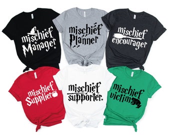 Universal Studios Family Shirts, Mischief Manager Shirt, Wizard Shirts, Mischief Shirts, Supporter, Planner, Victim, Encourager Wizard Shirt