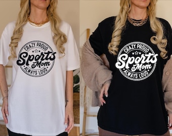 Custom Sports Mom Shirt, Comfort Color Sport Mama Shirt, Softball, Baseball, Football, Basketball, Hockey, Game Day Shirt, Sports Mom Gifts