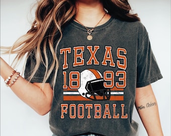 Comfort Colors Texas Football Shirt, Texas Football Shirt, Texas Shirt, Texas Game Day Shirt, Vintage Women's Shirt, Texas College Shirt
